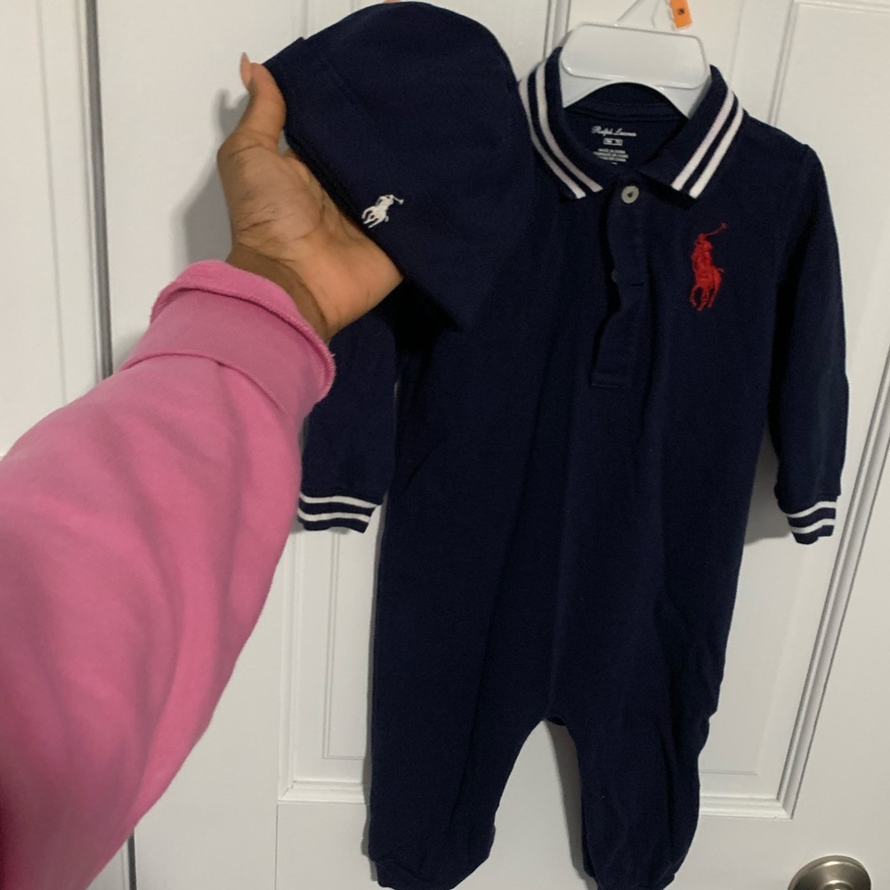 Polo coverall with matching hat